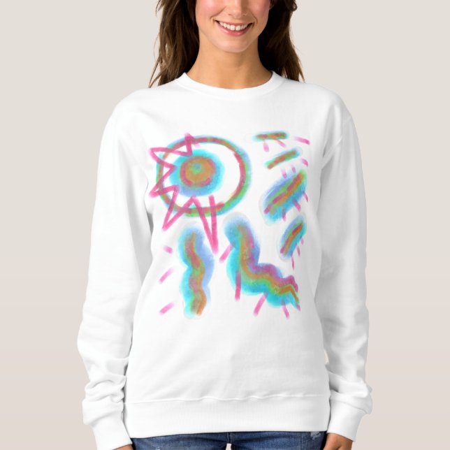 Sweatshirt Art wearable abstrait original (Devant)