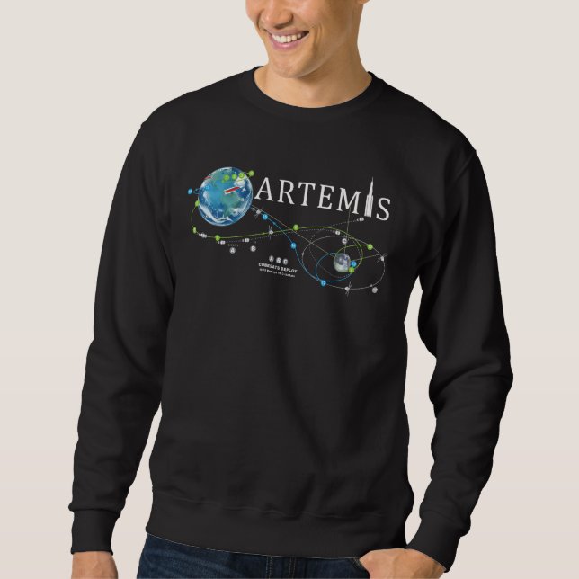 Sweatshirt Artemis 1 Carte de route SLS Mission de lancement  (Devant)