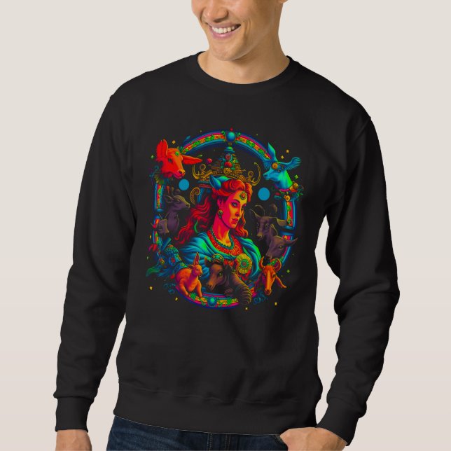 Sweatshirt Artemis Greek Mythology Goddess of Animals (Devant)