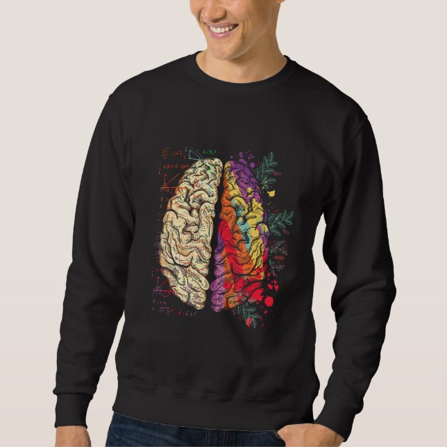 Sweatshirt Artist Painter Neuroscience Colorful Human Brain (Devant)