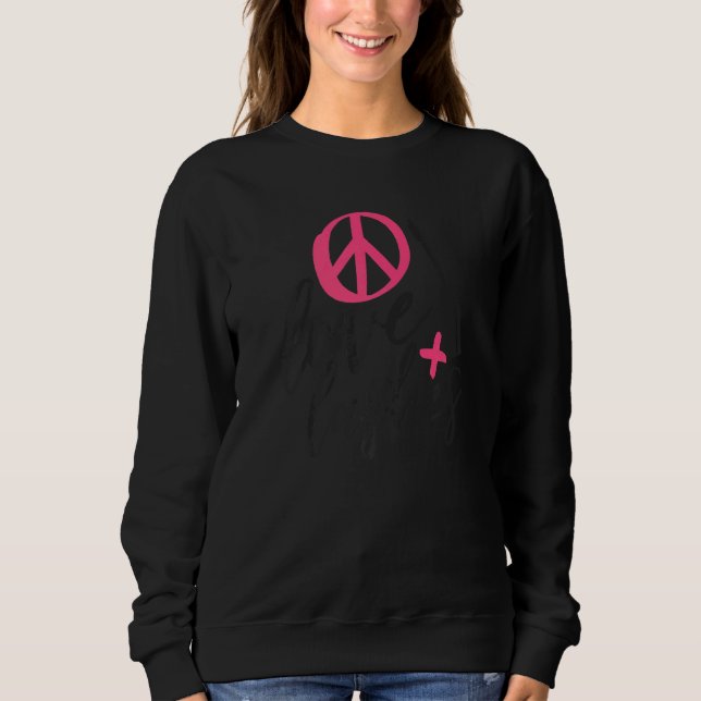Sweatshirt Artiste Maquilleuse Institut de Beauté Peace Love  (Devant)