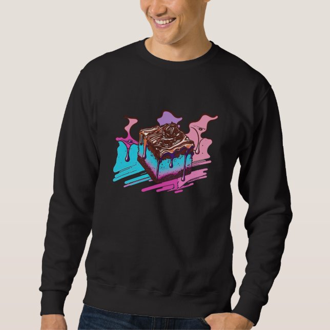 Sweatshirt Artistic Brownies Retrowave Meets Pastel Vaporwave (Devant)