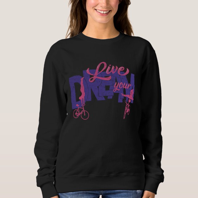Sweatshirt Artistic Cycling Cycling Live Your Dream (Devant)