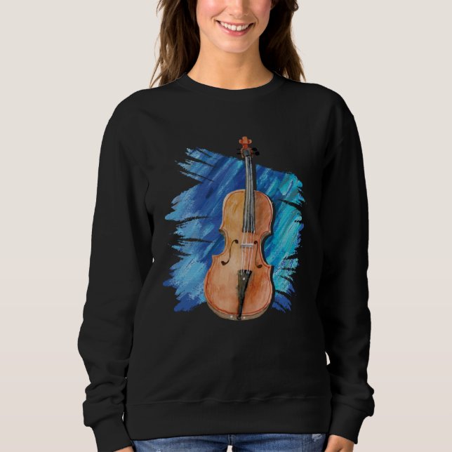 Sweatshirt Artistic Viola Painting  Violist Music Instrument (Devant)