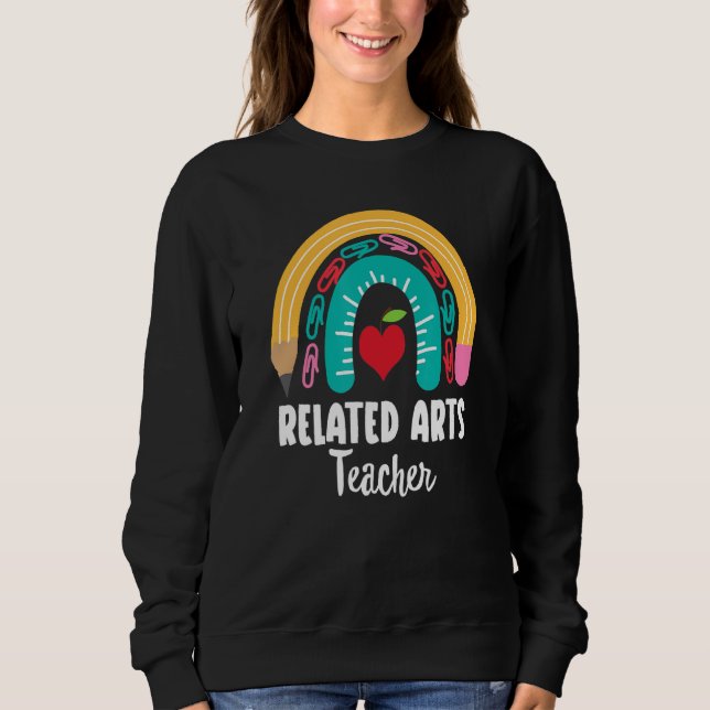 Sweatshirt Arts connexes Professeur Boho Arc-en-ciel pour ens (Devant)
