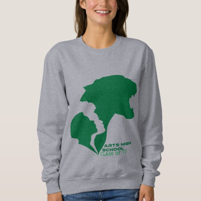 Sweatshirt Arts personnalisables Lycée Silhouettes vertes (Devant)