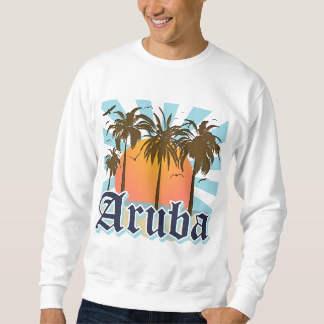 Sweatshirt Aruba échoue le coucher du soleil (Devant)