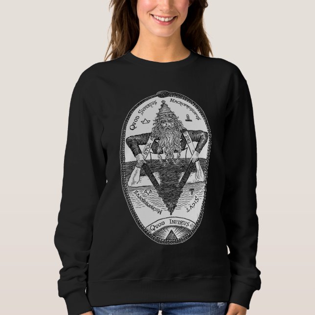 Sweatshirt As Above So Below Alchemy Symbol Occult Pagan Goth (Devant)