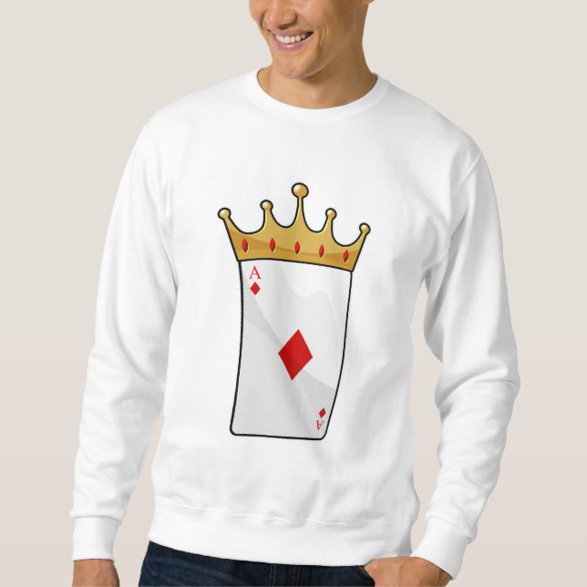Sweatshirt As de Carreau avec Couronne de Roi (Devant)