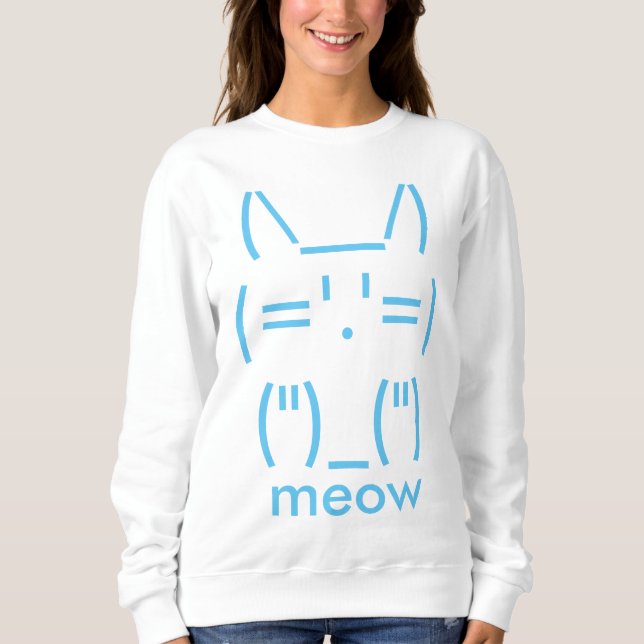 Sweatshirt ASCII Cat (Devant)