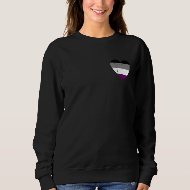 Sweatshirt Asexual Heart Pocket LGBT-Q Gay Pride Love Men Wom (Devant)