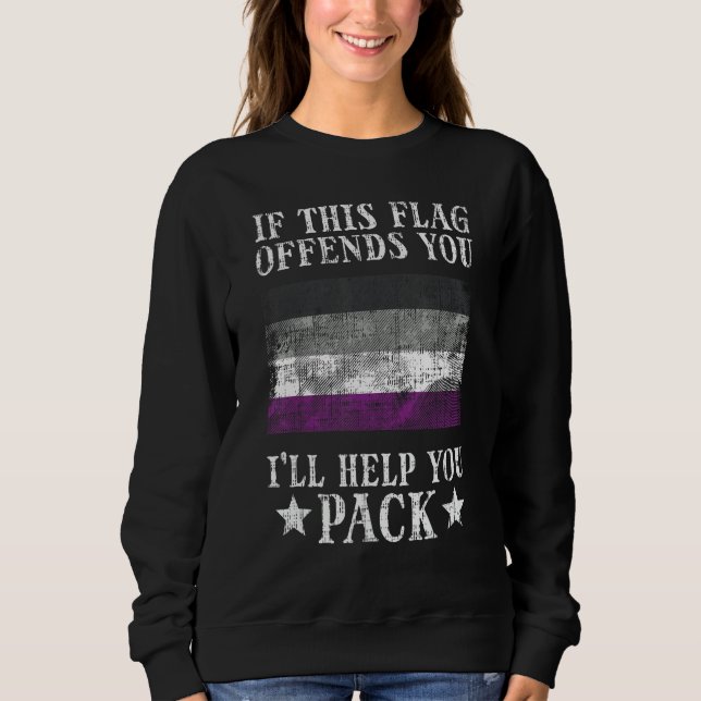 Sweatshirt Asexual If This Flag Offends You Ace Pride LGBTQ M (Devant)