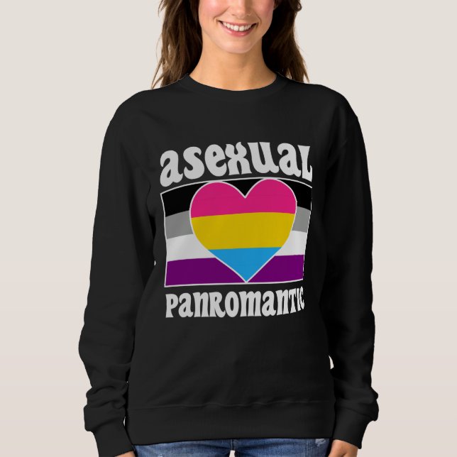 Sweatshirt Asexual Panromantic Pride Flag Cute  Ace Aesthetic (Devant)