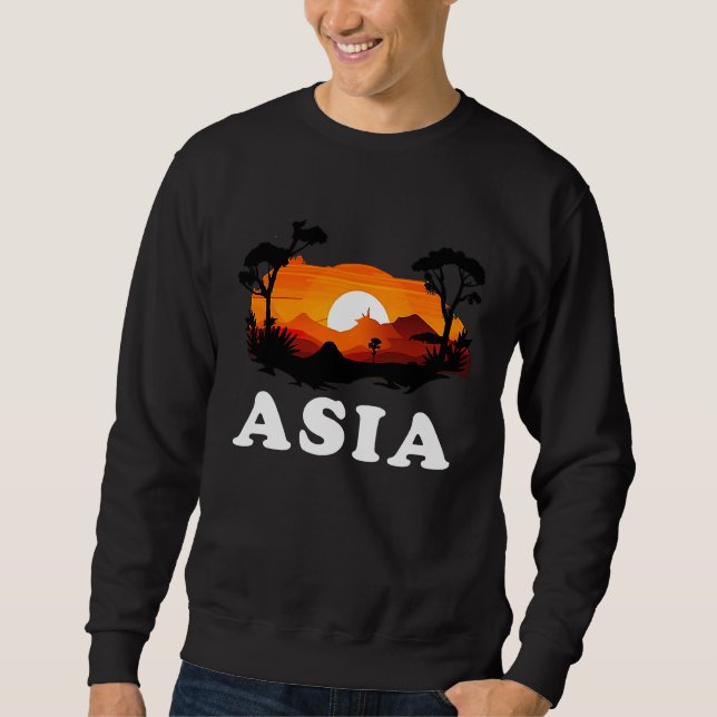 Sweatshirt Asia Pride Sunset Continent Souvenir (Devant)