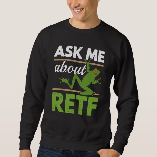 Sweatshirt Ask Me About RETF Red Eyed Tree Frog Toad Amphibia (Devant)