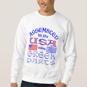 Sweatshirt Assemblé aux États-Unis avec des pièces grecques p