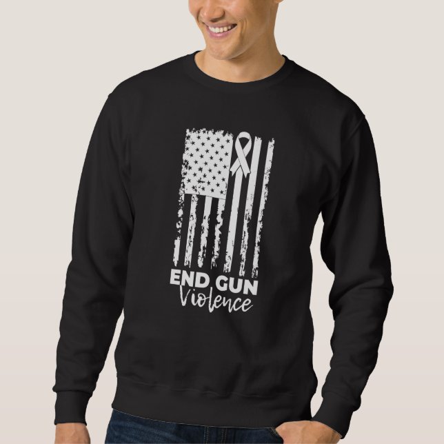 Sweatshirt Assez End Gun Violence Sensibilisation Porter Oran (Devant)