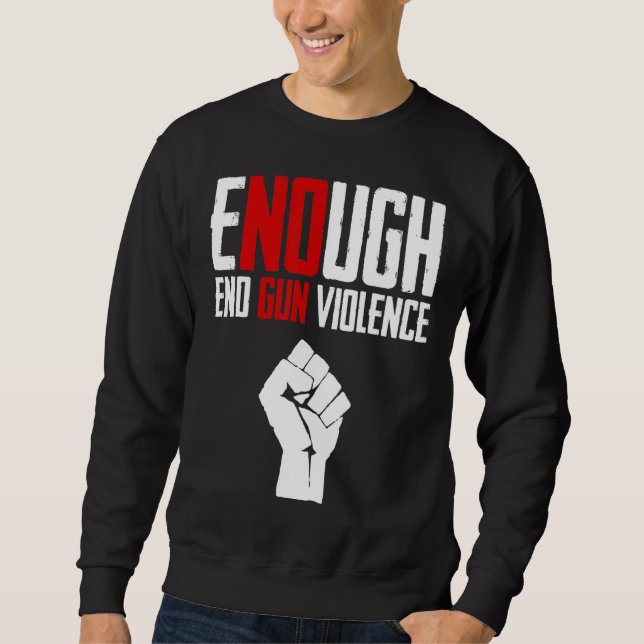 Sweatshirt Assez Fin De La Violence Des Armes À Feu Orange As (Devant)