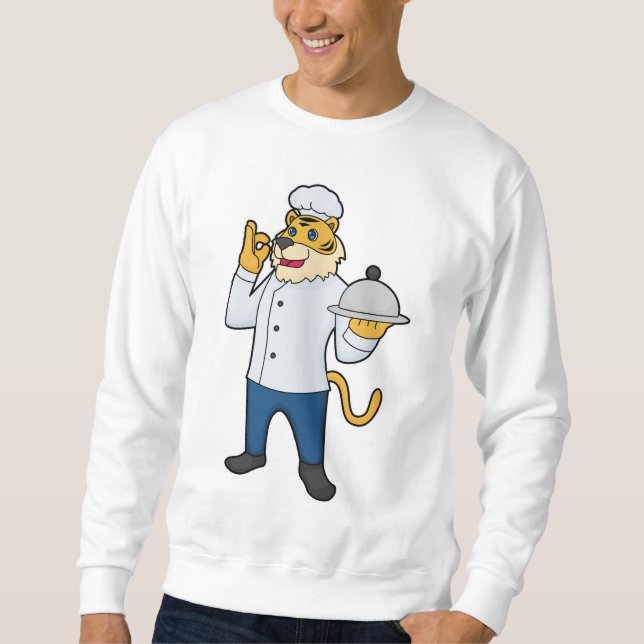 Sweatshirt Assiette du chef Tiger Cook (Devant)
