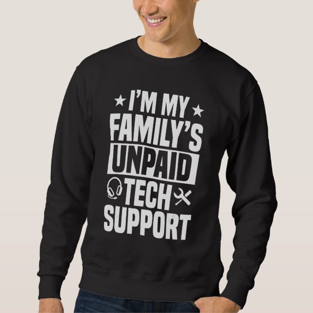 Sweatshirt Assistance technique Agent du centre d'appel infor (Devant)