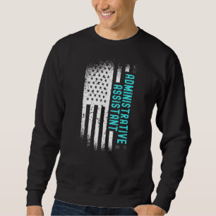 Sweatshirt Assistant administratif avec drapeau américain