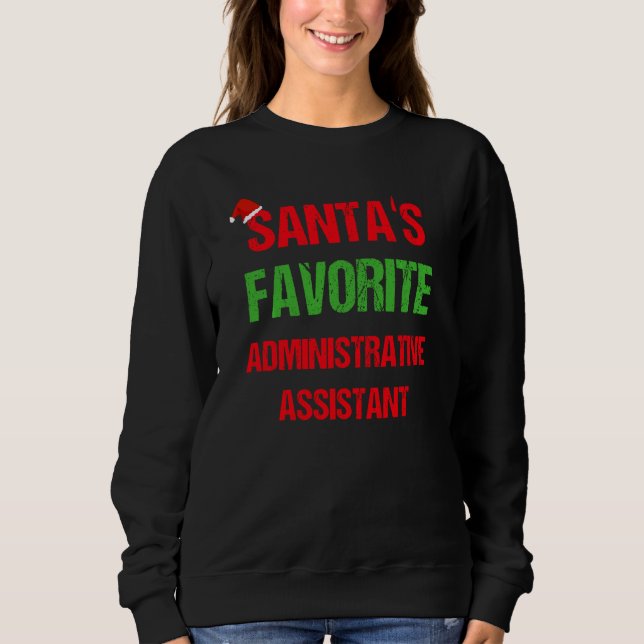 Sweatshirt Assistant administratif Funny Pajama Christmas (Devant)