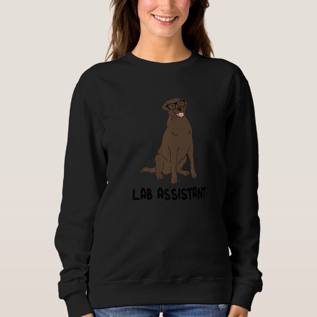 Sweatshirt Assistant de laboratoire Labrador Retriever chocol (Devant)