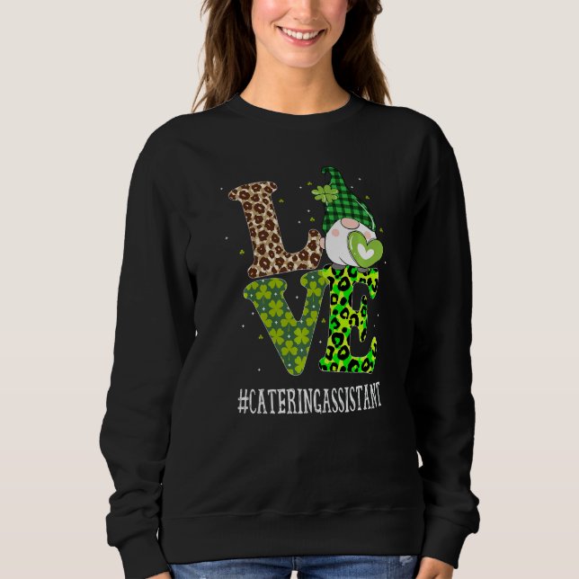 Sweatshirt Assistant de restauration Love Jour de la Saint Pa (Devant)