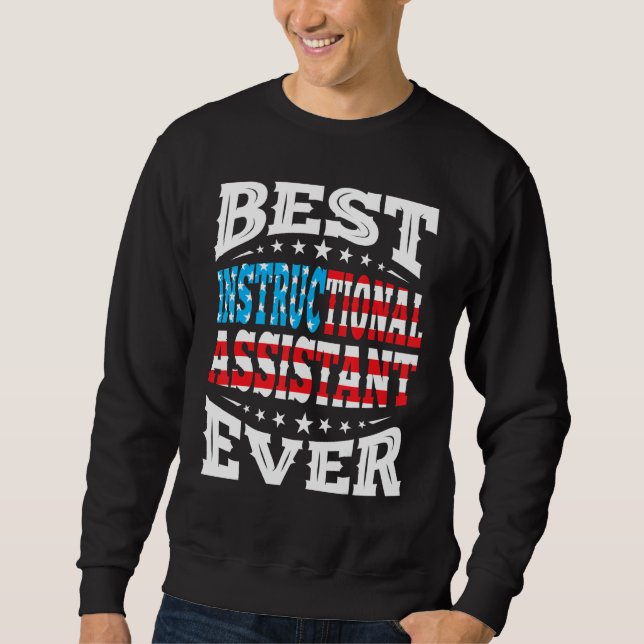 Sweatshirt Assistant d'enseignement 4 juillet quatrième États (Devant)