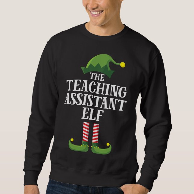 Sweatshirt Assistant d'enseignement Elf Correspondance de fam (Devant)