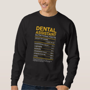 Sweatshirt Assistant dentaire Nutrition Fiches dentaires Hygi