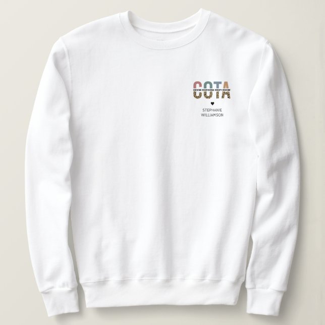 Sweatshirt Assistant en ergothérapie certifié COTA (Design devant)