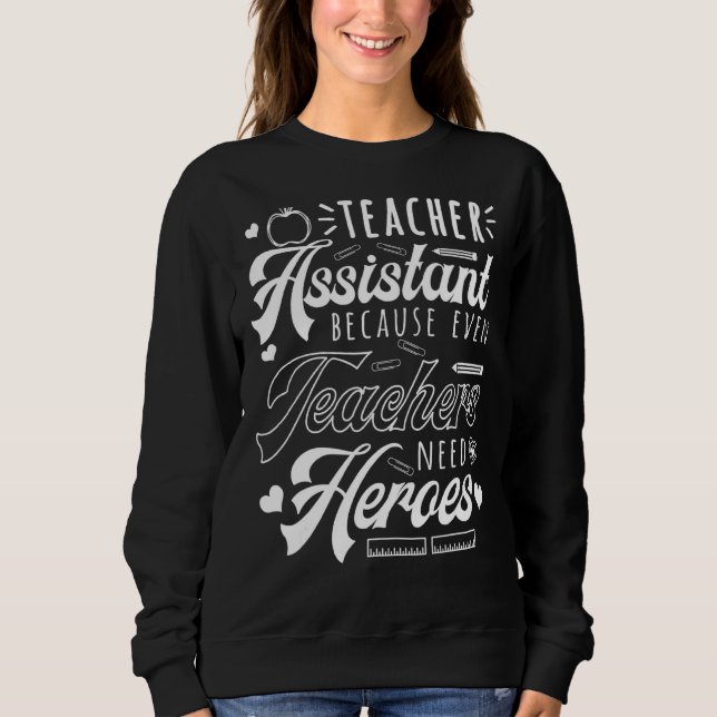 Sweatshirt Assistant enseignant Même les enseignants ont beso (Devant)