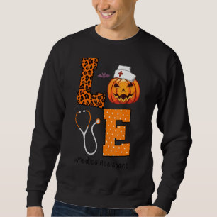 Sweatshirt Assistant Médicale Amour Halloween Citrouille S