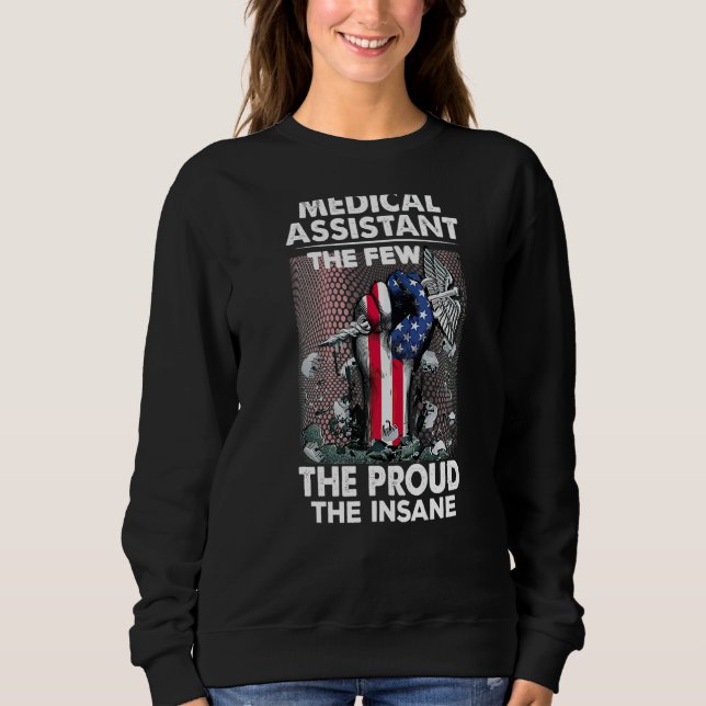 Sweatshirt Assistant Médicale Les Peu Fier Le Fils Le Fils Am (Devant)