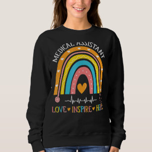 Sweatshirt Assistant Médicale Rainbow Love Inspire Nur de soi