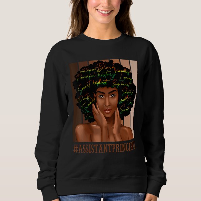 Sweatshirt Assistant principal Afro-Africain-Américaine Bl (Devant)