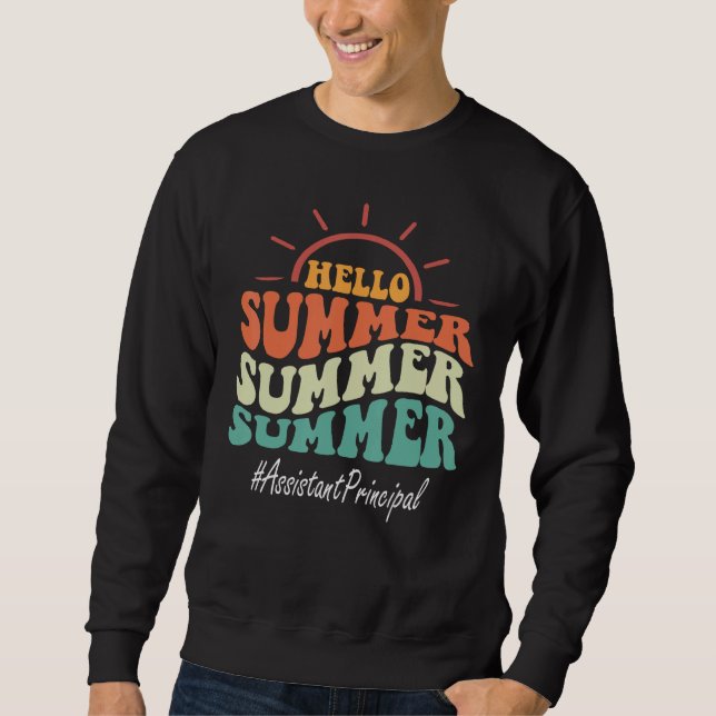 Sweatshirt Assistant Principal Groovy Last Day Of School Hell (Devant)
