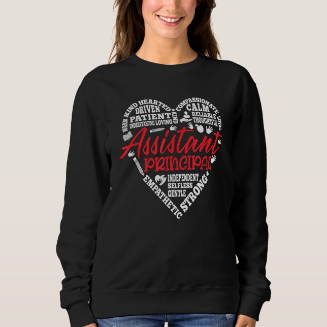 Sweatshirt Assistant Principal Teachers Cute Heart Back To Sc (Devant)