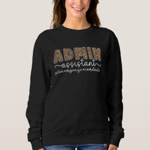 Sweatshirt Assistante administrative Léopard Assistante admin