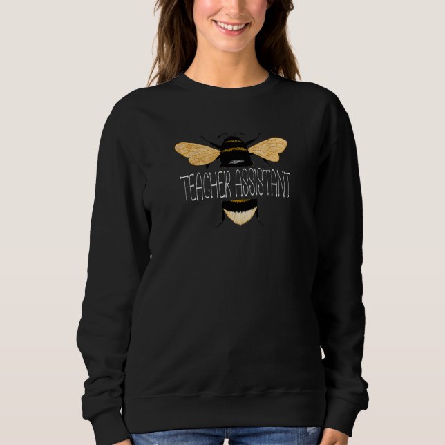 Sweatshirt Assistante d'enseignant féminine Abeille Enseignan (Devant)