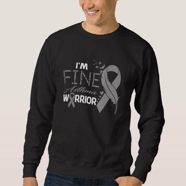 Sweatshirt Asthma Warrior I'm Fine Feather (Devant)