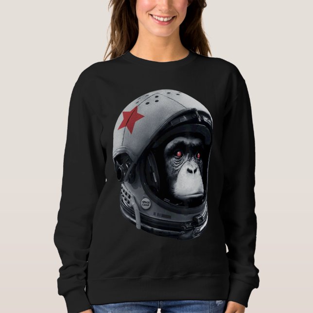 Sweatshirt Astro Chimp Astronaute Espace Galaxie Casque Singe (Devant)