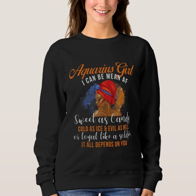 Sweatshirt Astrologie de la fille Aquarius Horoscope SIGNE Zo (Devant)