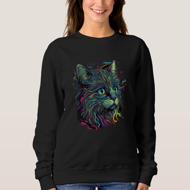 Sweatshirt Astronaut Cat Space Cat Galaxy Kitten 1 (Devant)