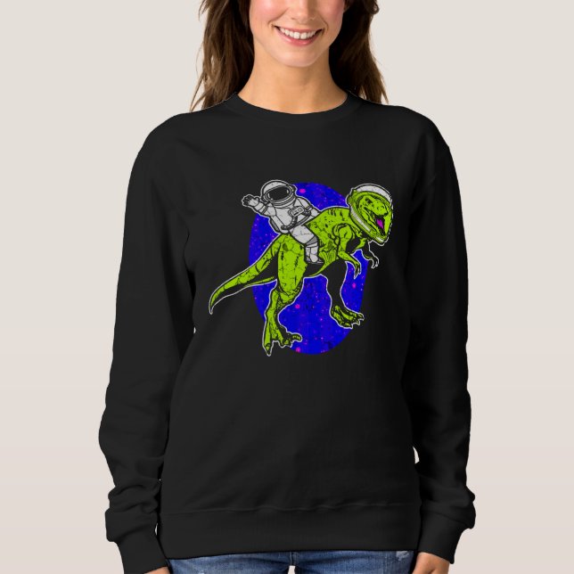 Sweatshirt Astronaut Dinosaur Science Fiction Space Travel (Devant)