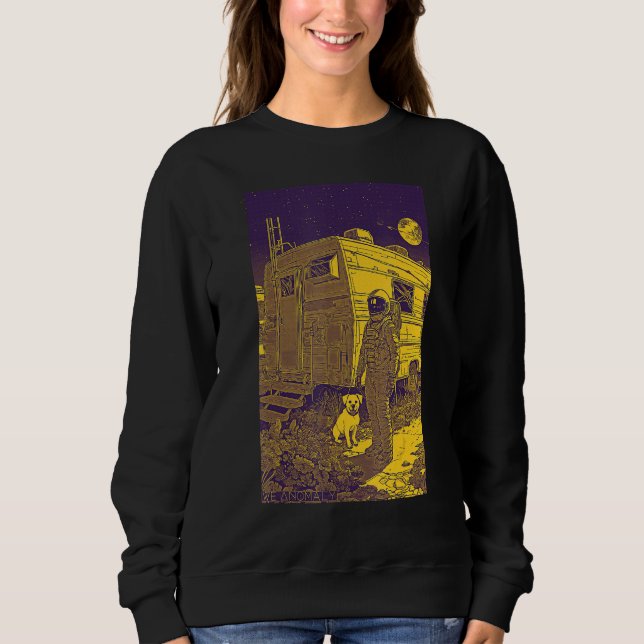 Sweatshirt Astronaut Dog Space  No Place Like Home  Cool Grap (Devant)