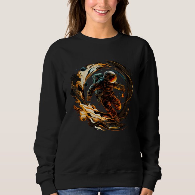 Sweatshirt Astronaut Emerging from Portal (Devant)