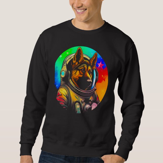 Sweatshirt Astronaut German Shepherd Dog (Devant)