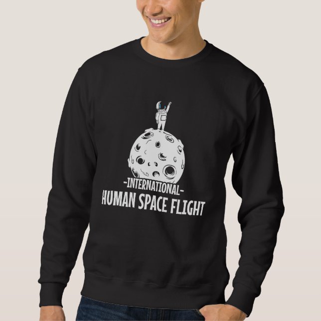Sweatshirt Astronaut on the moon and Mars for space friends (Devant)